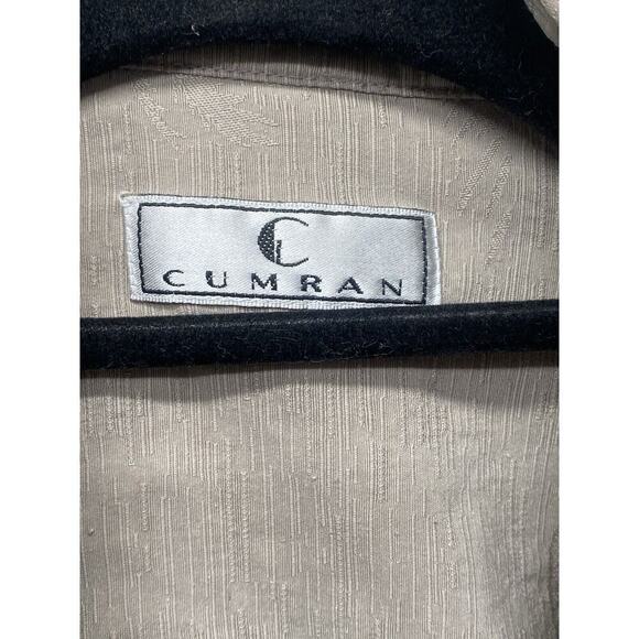 Cumran Men’s Silk Blend Palm Tree Print Short Sleeve Shirt - Picture 3 of 5